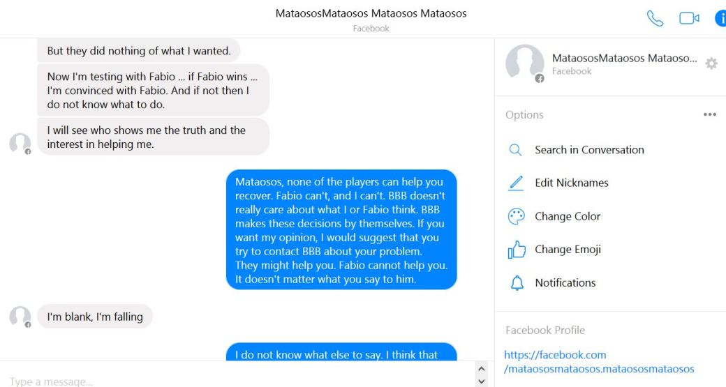 Fabio helps Mataosos